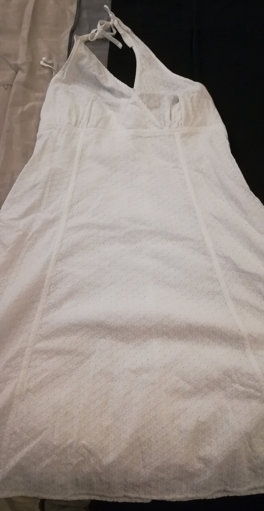 Summer halter eyelet dress